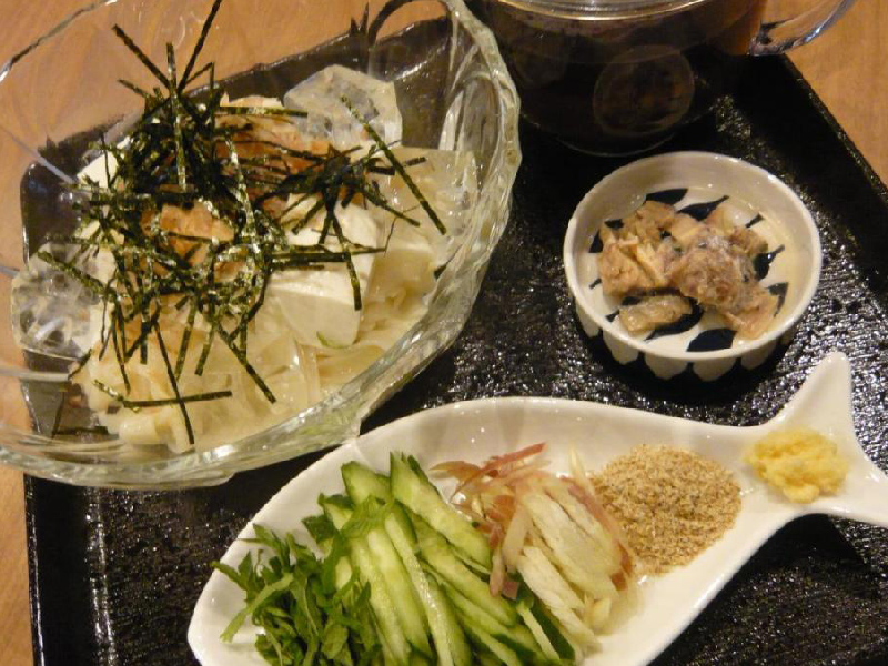 八丁味噌のぶっかけ冷や汁きしめん