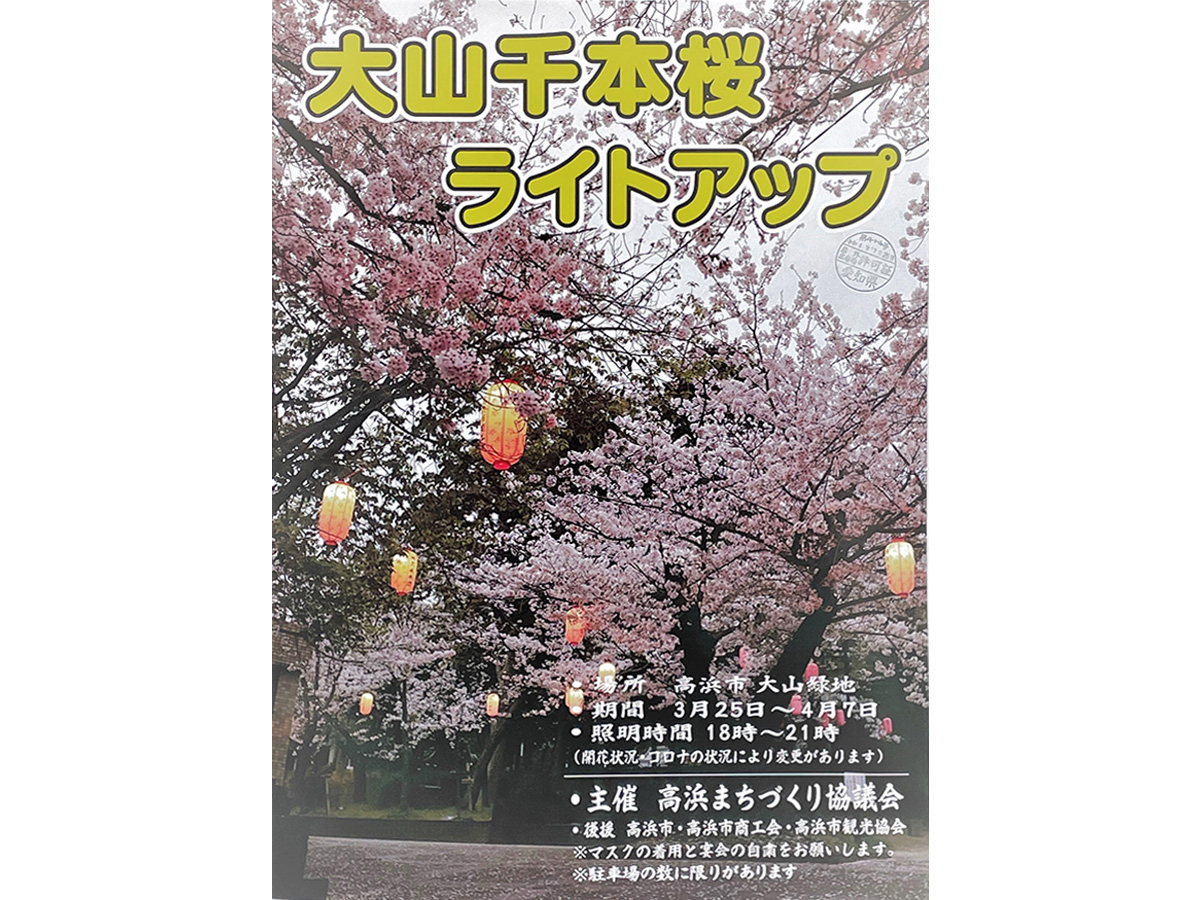 大山千本桜ライトアップ